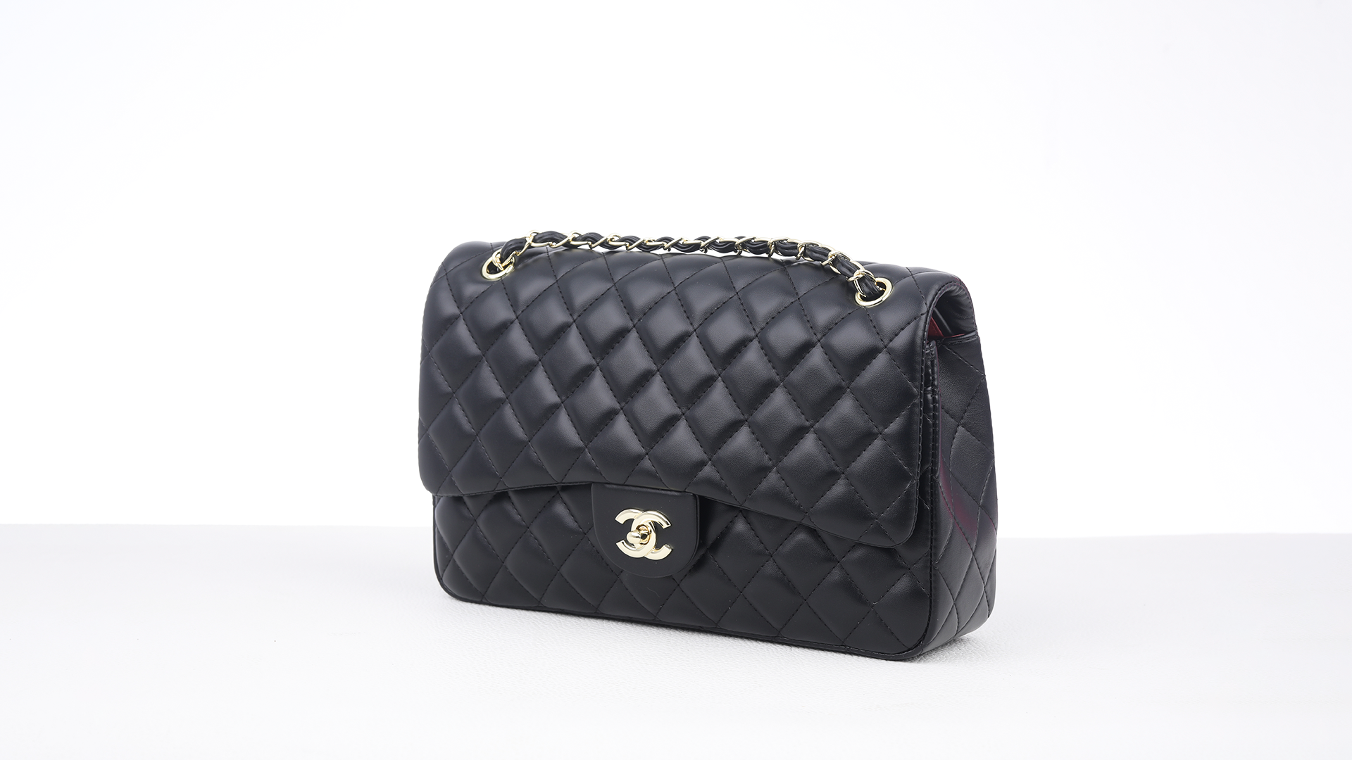Black Quilted Leather medium Classic Double Flap Bag