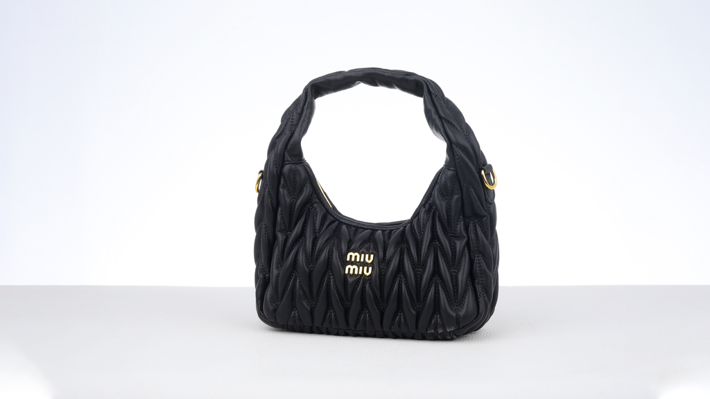 Wander matelassé nappa leather hobo bag