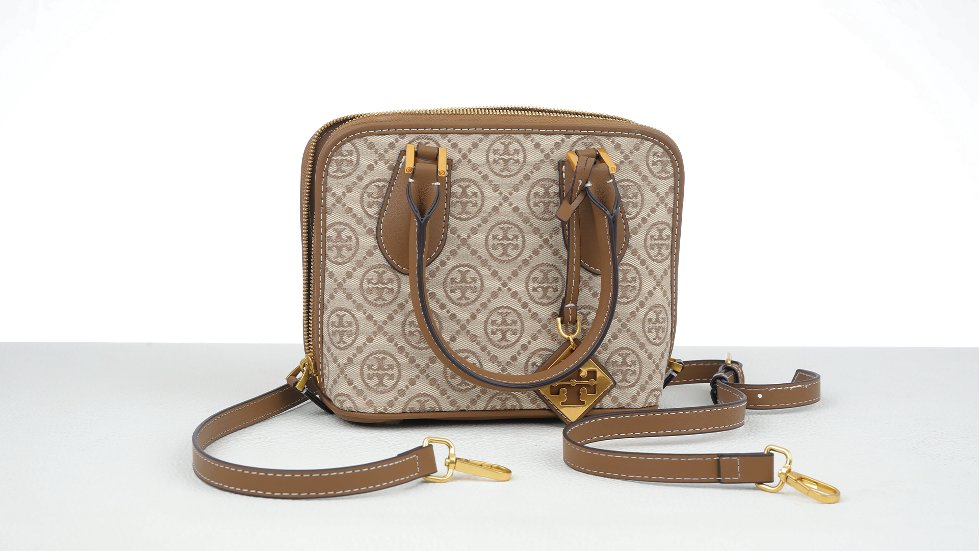 Mini T Monogram Raffia Swing Satchel: women's designer