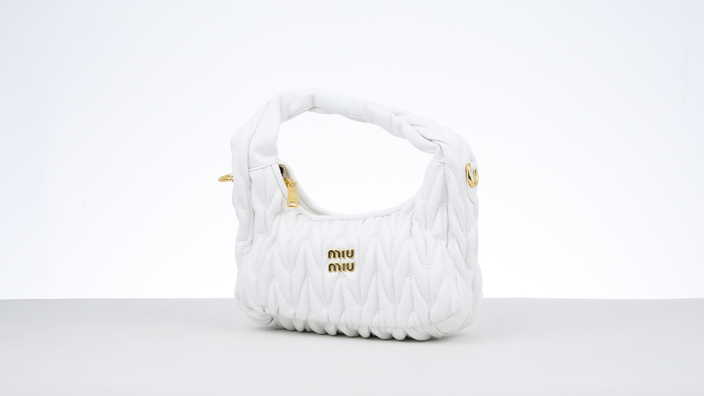 Wander matelassé nappa leather hobo bag