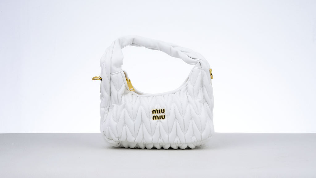 Wander matelassé nappa leather hobo bag