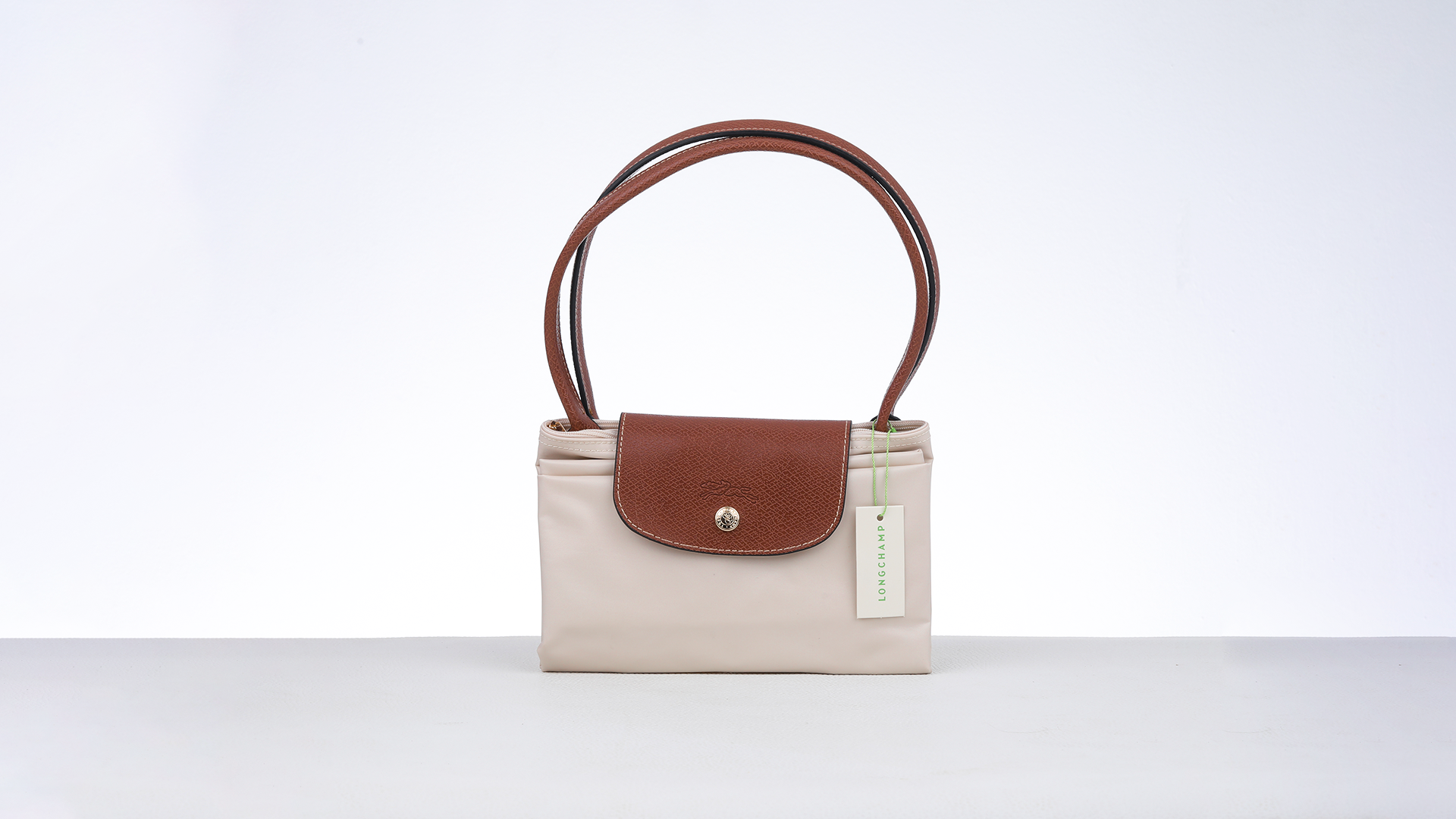 Chic Frech Medium Leather Tote Bag