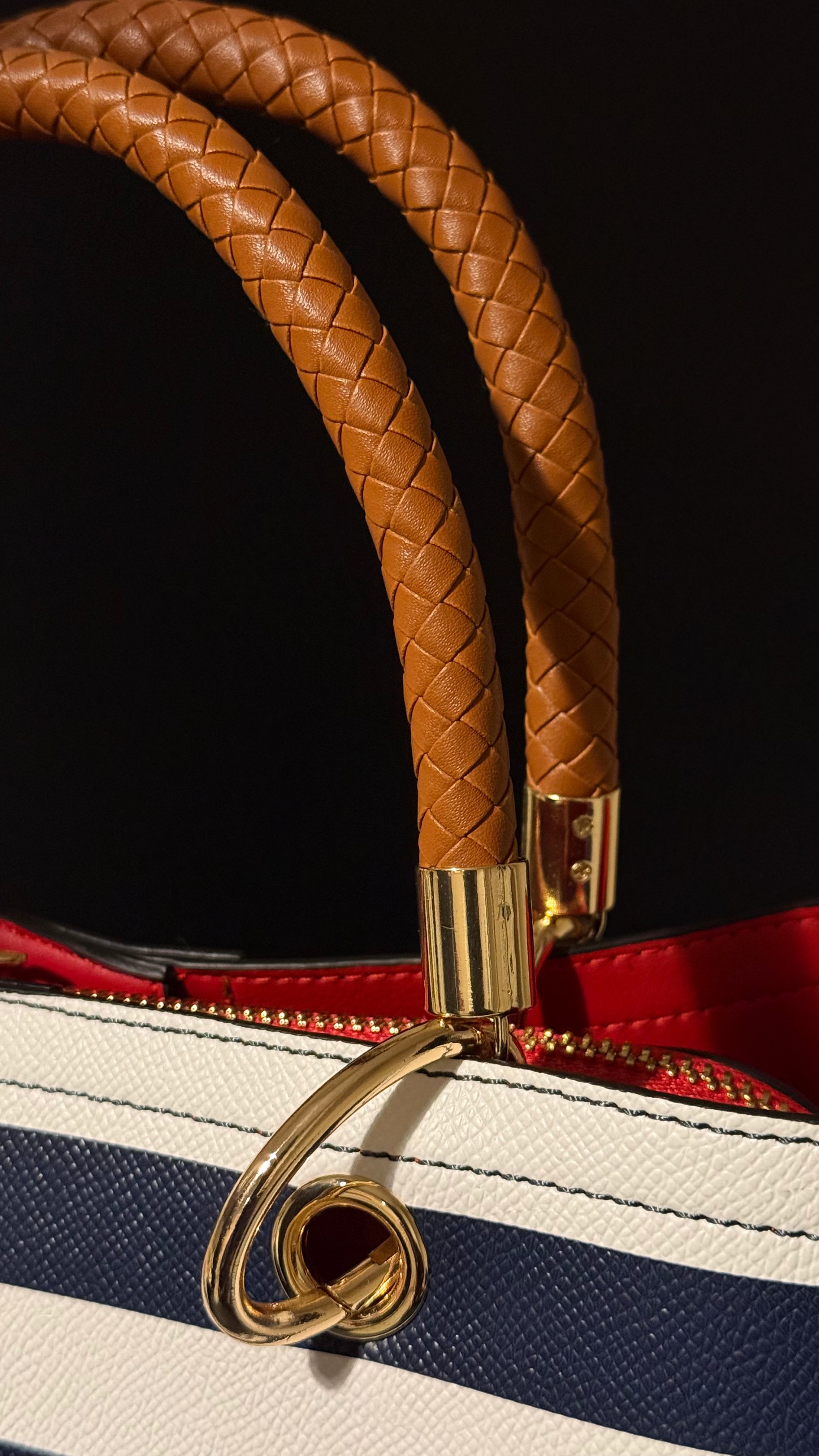 Lothycan striped satchel bag