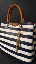Lothycan striped satchel bag